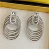 Designers boucles d'oreilles diamant boucles d'oreille de créateur de mode Cercle de mode Boutiques d'oreilles Femme Love Silver Gol