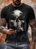 Magliette da uomo cranio estivo cranio 3d t-shirts streetwear horror uomo donna moda moda sovradimensionato camicia a maniche corte o scollo per bambini tops