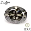 Zongji ovale en forme de coupe de 46 mm1014 mm de pierres en vrac gris avec certificat GRA Certificat en gros de diamants de diamants 231221