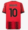 Niños 23 24 Milans Ibrahimovic Giroud Soccer Jerseys Pulisic Theo Tonali Reijnders Shirt Romagnoli Rafa Leao S.Castillejo Reijnders Loftus-Cheek Football Uniform