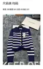 Women's Sweaters designer CE new contrasting striped round neck cardigan with single breasted lock edge and open front design ture letters on the chest for women