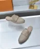 Capri loafers desiger sandaler kvinnor skor äkta läder tofflor platt mulor slingback loafer damer lata mule sommarstrand flip flops