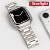 Cases For Apple Watch Ultra Series 8 7 6 5 4 TPU Armor Protective Case Stainless Steel Band Strap Cover 41mm 45mm 49mm