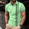 Camicie da uomo con cerniera in giubbotto stampata con cerniera in 3D uomini di stampa casual