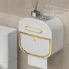 Toilet Paper Holder No Drill Towel Roll Storage Waterproof Multifunction Organizer 231221