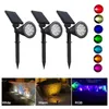 Solarlampa 12W Outdoor Park Lawn Spotlight 12LED COLAGUS RGB GRUND PLUG LIGHT LIGHT