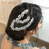 Copricapi A465 Women Pearl Caps Combs Ornamenti per sposa d'argento Ornamenti per gioielli per la tiara da sposa