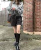 Shorts féminins Corée du Sud Chic Automne rétro Niche haute taille Rysh avec une pincée plissée se sentir lâche à jambes sorcy
