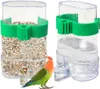 2 PCS Dispensateur de l'eau d'oiseau automatique, mangeoire à eau d'oiseau Parrot, bouteilles Buffer buveur de graines Conteneur, accessoires de cage parakeet pour percues de perruche petits oiseaux