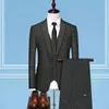 Spring Mens Business Suit Casual Jacket Work Formele Plaid Groomsmen Bruidegom Dress Blazers Coat broek Vest 3 -delige set 231221