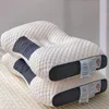 Sleeping Pillows Neck Cervical Protect Household High Elastic Height Optional Soft Washable Pillow Knitted Cotton Massage 231221