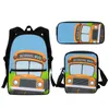 Sacs d'école Cartoon Bus Design étudiant sac à dos mignon garçons garçons enfants Fashion Fashion Bookbags Books de grande capacité Sac d'ordinateur de voyage