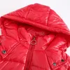 Hellrote Frauen mit Kapuze Dicke Jacke Winter Dicke Mantel Mode warme Frauen Parkas Royal Blue Golden gelb schwarzer Außenbekleidung 231221