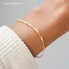 Charmarmband 14K Guldfylld Singapore -kedjearmband Minimal armband Handgjorda smycken Tarnish Resistenta smycken Hypoallergena armband 231222