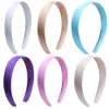 Candygirl 33pcs 1520mm Satijnen bedekte haarbanden voor vrouwen meisjes kinderen elastische haarbands diy hoofdband hoepel accessoires 231221