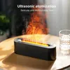 Umidificatori Innovativo diffusore di aromi simulato Ghiaccio Fuoco Fiamma fredda Diffusore di oli essenziali USB Nebbia Umidificatore d'aria Luce colorata per la casa