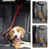 Dog Collars Adjustable Car Safety Belt Backseat For Pet Two-in-one Accessories Leash Kitten Harness Collar Seat Solid Dogs