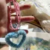 Hänghalsband färgglada utsäde pärlor plysch kärlek choker halsband ajdustable rosa blå klavikelkedja för kvinnor flickor handgjorda smycken