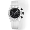 Top Clone AP Diamond Diamonds Watch Pass Test Kwarc Ruch VVS Out Sapphire Motre Be Watch 40 mm 7750 Chronograph Mechanical Ceramic Relojes Watche
