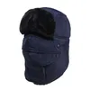 Zima termiczna czapka Traper Traper żołnierz Earflap ciepłe rosyjskie wodoodporne maska ​​narciarska kapelusz mężczyzna Kobiety Ushanka Bomber Hat 231221