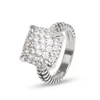 Band Rings Cable Rings Diamond Women And Men Luxury Punk Zircon Party Fashion Ring269t