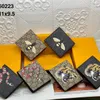 Men Animal Designers Fashion Short Wallet Leather Black Snake Tiger Bee Women Luxury Purse Card Holders With Gift Box Top Quality AAAAA