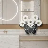 Fjärils rack toalettpappershållare metall väggmontering konsol rullar organisator kök badrum förvaring hylla hem dekoration 231221