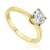 1 00 ct Cut Round D SI1 Simulation Diamond Solitaire Anneau de fiançailles 14k Jaune Or New316f