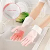 Disposable Gloves Housework Yellow/cherry Powder/ Green Women Waterproof Durable Dishwashing Tools Household