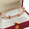 Armband Designer Schmuckarmband für Frauen Männer Schraubenkappe Hand Gold Sier Roségold Armbänder einfache und großzügige Urlaubsgeschenke