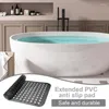 Bath Mats Floor With Suction Cups Soft Long PVC Drain Holes Bathroom Accessories Comfortable Massage Mat For Gym Spa Center