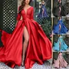Casual Dresses Women Lace Sequin Large Swing Sexy Long Trailer Banquet Evening Party Vestido Feminino Summer Clothing Viscose Dress