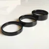 Anéis de banda 100pcs mix de atacado Lot 4mm 6mm 8mm preto banda plana lisa ajuste de conforto 316l anel de aço inoxidável jóias unissex 2312222