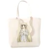 Einkaufstaschen Chobits Chi Design Schulter Canvas großer Kapazität College Harajuku Handtasche Frauen Tasche