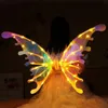 Elektrische Feenflügel mit LED -Leuchten, leuchten Elf Angel Wings Kostüme Cosplay, funkelnde Hunde Flügel mit Musik für Kinder Haustiere