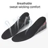 39 cm Invisible Höjd Öka Intersula Kudde Justerbar sko Heel Insoles Insert högre stöd Absorbant Foot Pad 231221