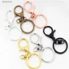 Schlüsselringe 5pcs/Lot 30mm Key Ring Lang 70 mm beliebtes klassisches 11 Farben Plattierte Hummerverschlussschlüsselhakenkettenschmuck für Keychainl231222