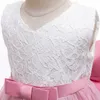 Girl's Dresses Baby Girls Party Dress for 1-5 Y Sleeveless Lace Elegant Gown Cute Newborn Infant Birthday Baptism Vestidos Red Christmas DressL231222