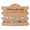 Stron Bracelet en pierre naturelle irrégulière Perles de couleur or bracele pour femmes hommes coton
