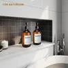 Vloeibare zeep dispenser badkamer met wand waterdicht leeg en 16 oz onderbodems Hands flessen decor keukenlabels shampoo