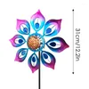 Tuin Decoraties Decor Pinwheels 12.2inch Gazon Pinwheel Metalen Windmolen 360 Swivel Outdoor Wind Sculptuur Spinner Voor Yard