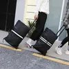 Çizgili Carryons Torba Su Geçirmez Naylon Trolly Seyahat eden Erkekler Seyahat Çantaları Katlanabilir Kabin Bavulları ile XA225C 231221