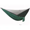 Hammocks Fashion Double Parachute Deployment Mosquito Hammock 290 140 Wind Rope Nail Anti Rollover Handing Bed Chair Swing Drop Delive Dhyot