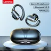 Earphones Lenovo Xt80 Bluetooth 5.3 Earphones True Wireless Headphones with Mic Button Control Noise Reduction Earhooks Waterproof Headset