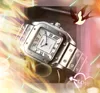 Popularne męskie zegarki kwarcowe trzy dwa Stiches No mechaniczny automatyczny ruch stalowy pasek skórzany Wodoodporna bransoletka Moda Moda rzymska tarcza zbiornika
