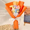 Decorative Flowers Flower Bouquet Vibrant Handmade Crochet Tulip Rose Fake For Realistic Party Decoration Knitted Simulation