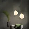 Nordic Glass Pendant Lights 50cm Round Ball Home Hanging Lamps For Bar Bedroom Living Room Coffee Decoration Luminaires Lustre