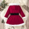 Girl's Dresses Christmas Girl Dress Christmas Holiday Party Dress Up Dress Santa Gift Flower Girl Dresses Kids Dresses for Girls