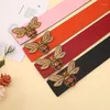 Cintura di cinghie in pelle larga per donna ape con fibbia perle jeans nera rosa designer rosa designer cinturino femminile waleband327y