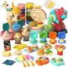 Puxida Küche kreative Geburtstagstorte spielen Teigmaschine Toys Plasticine Tool vor, Spielzeugset Farbe Schlammform Ton Geschenk für Kinder 231221
